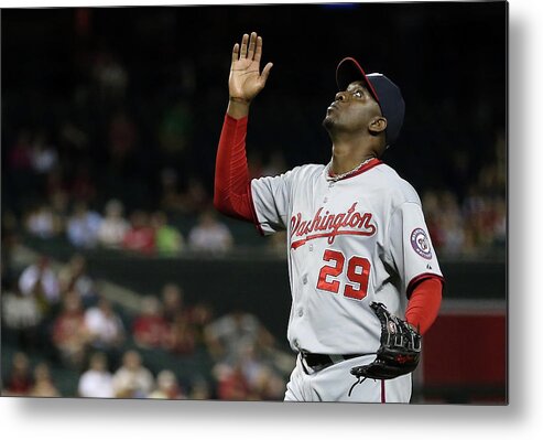 Relief Pitcher Metal Print featuring the photograph Rafael Soriano by Christian Petersen