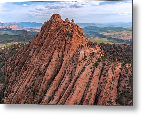 Loree Johnson Photography Metal Print featuring the photograph Red Butte From the Air by Loree Johnson