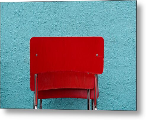 Home Decor Metal Print featuring the photograph Red Chairs by Christian Beirle González