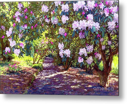 Floral Metal Print featuring the painting Rhododendron Garden by Jane Small