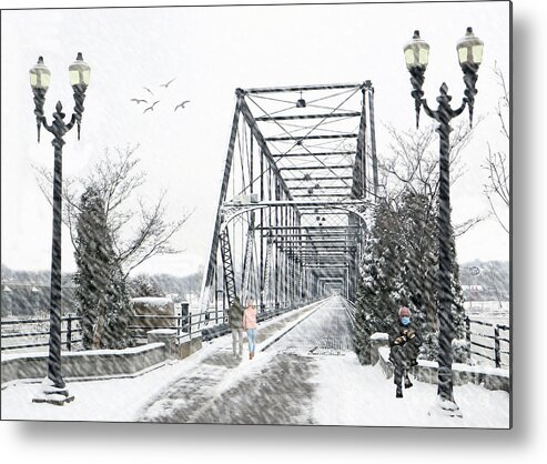 Winter Metal Print featuring the photograph Bernie Weathering The Storm by Geoff Crego