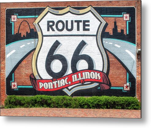 Pontiac Illinois Metal Print featuring the photograph Route 66 - Pontiac Illinois Mural by Susan Rissi Tregoning