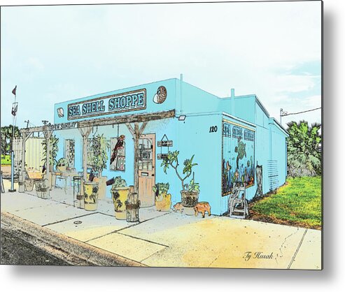 Sea Shell Shoppe Metal Print featuring the photograph Sea Shell Shoppe by Ty Husak