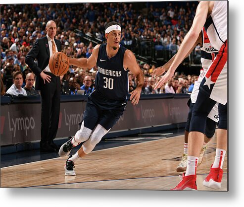 Nba Pro Basketball Metal Print featuring the photograph Seth Curry by Glenn James