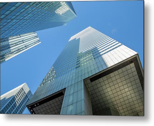 Midtown Manhattan Metal Print featuring the photograph Sharp Angular View by Cate Franklyn