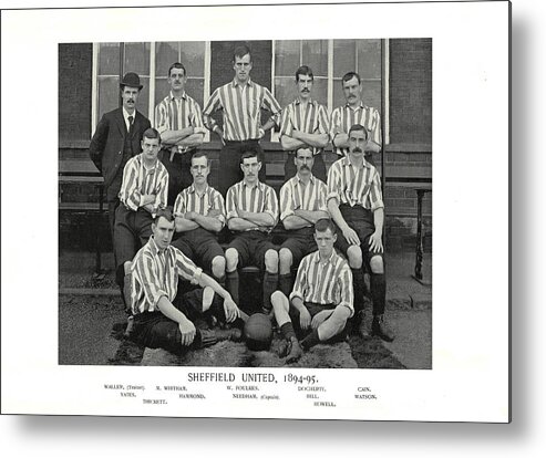 Sheffield Metal Print featuring the mixed media Sheffield United 1894-95 by Charlie Ross