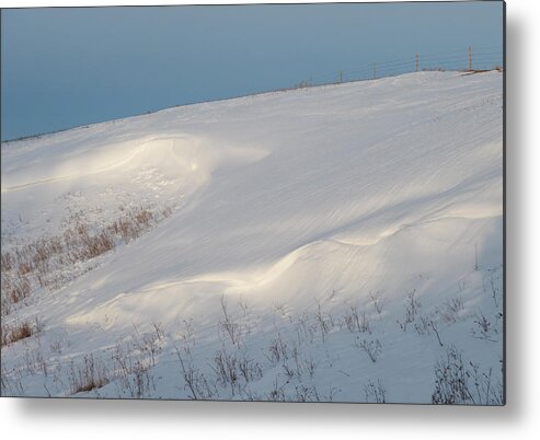 Snow Metal Print featuring the photograph Snowdrift And Sky by Phil And Karen Rispin