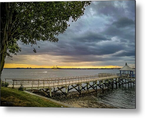 Tree Metal Print featuring the photograph Sound View at Sunset by Frank Mari