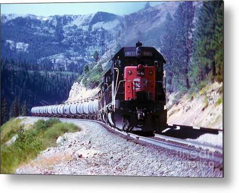 Train Metal Print featuring the photograph VINTAGE RAILROAD - Southern Pacific SD45 8804 Oil Train by John and Sheri Cockrell