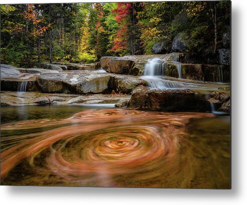 Fall Color Metal Print featuring the photograph Spin Cycle 2, Sawyer River NH by Michael Hubley