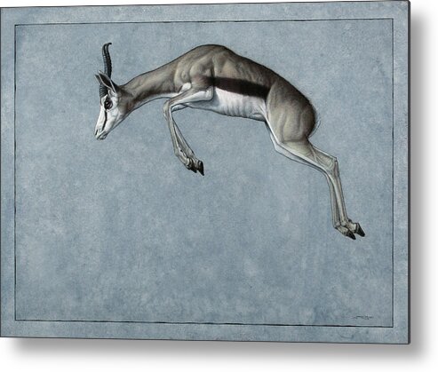 Springbok Metal Print featuring the painting Springbok by James W Johnson