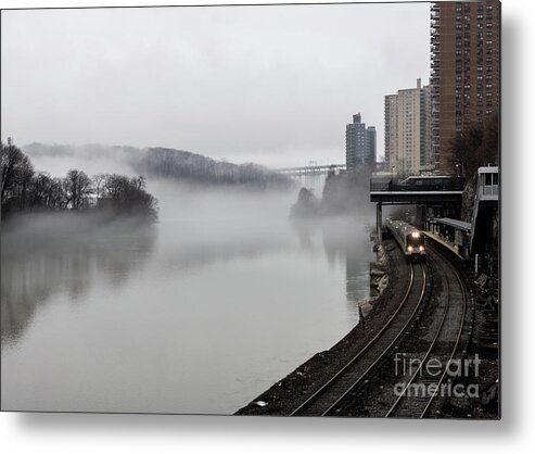 Inwood Metal Print featuring the photograph Spuyten Duyvil with Fog by Cole Thompson