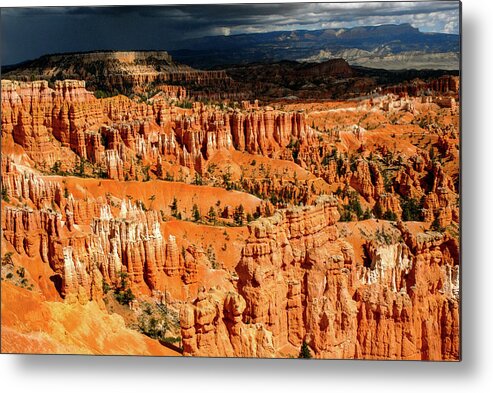 Bryce Metal Print featuring the photograph Distant Thunder - Bryce Canyon National Park. Utah by Earth And Spirit