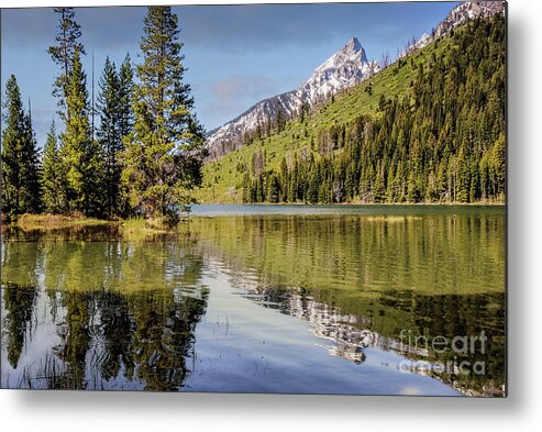 Clear Blue Sky Metal Print featuring the photograph String Lake 2 by Al Andersen