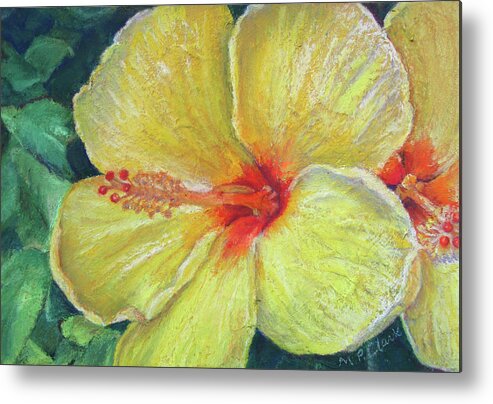 Flower Metal Print featuring the pastel Sunburst by MaryJo Clark