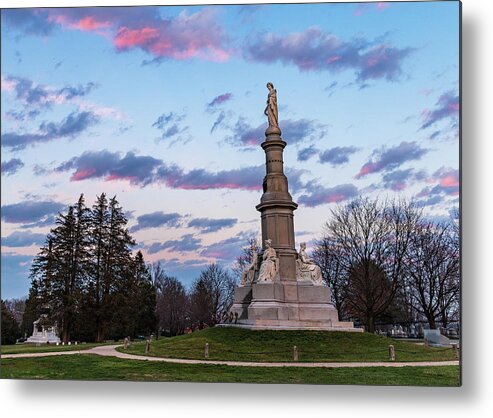 Historic Metal Print featuring the photograph Sunrise in Gettysburg 5 by Amelia Pearn