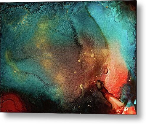 Outerspace Metal Print featuring the painting Surface of Life by Jennifer Walsh