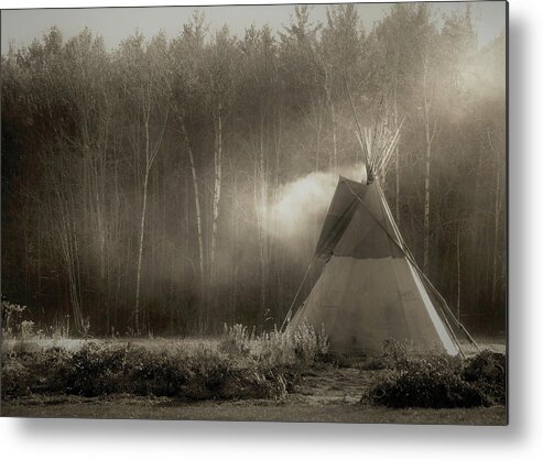 Teepee Metal Print featuring the photograph Teepee in the Light by Nancy Griswold