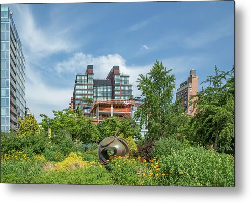 Hudson River Park Metal Print featuring the photograph The Apple at Hudson River Park by Cate Franklyn