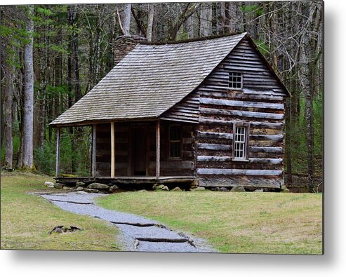 The Carter Shields Cabin Metal Print featuring the photograph The Carter Shields Cabin by Warren Thompson