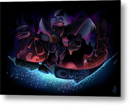 Haida Metal Print featuring the digital art The Future has Arrived by Derek Edenshaw and Dedos