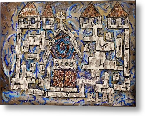 Merovingian Metal Print featuring the mixed media The Last of the Merovingian Churches by Kevin OBrien