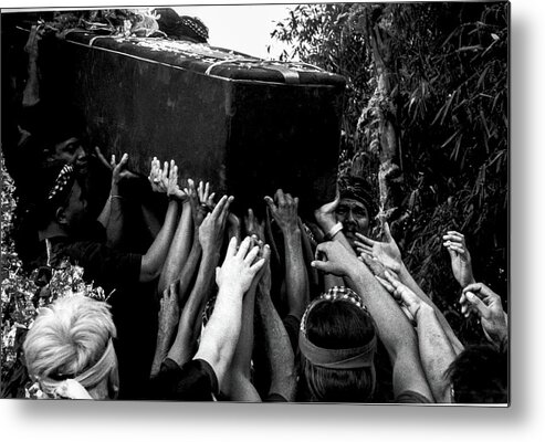 Bali Metal Print featuring the photograph Hands Of A Prayer - Cremation Ceremony, Bali, Indonesia by Earth And Spirit