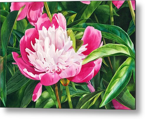 Peony Metal Print featuring the painting The Queen of the Garden by Espero Art