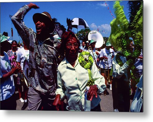 Second Liners Metal Print featuring the photograph The Second-Liners - Jazz Fest, New Orleans by Earth And Spirit