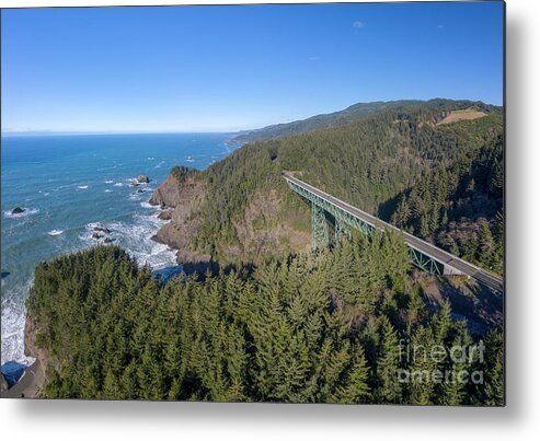 Thomas Creek Bridge Oregon Coast Metal Print featuring the photograph Thomas Creek Bridge Oregon Coast by Dustin K Ryan