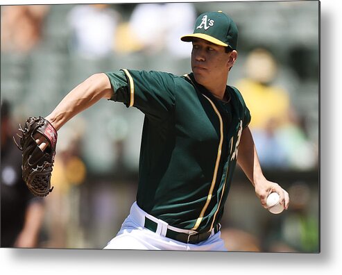 American League Baseball Metal Print featuring the photograph Tommy Milone by Thearon W. Henderson