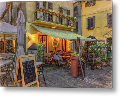 Tuscany Metal Print featuring the photograph Romance in Tuscany by Marcy Wielfaert