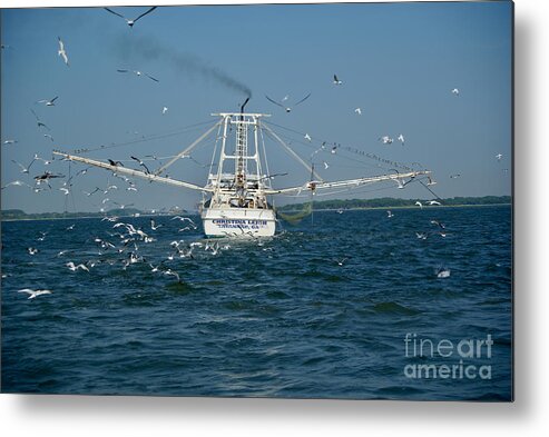  Metal Print featuring the photograph Tybee Island Fishing Boat by Annamaria Frost