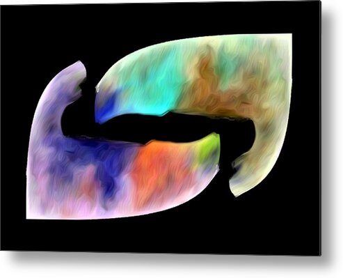 Abstract Metal Print featuring the digital art Uniting Together Abstract by Ronald Mills
