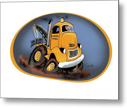 Tow Truck Metal Print featuring the digital art Vintage Tow Truck by Doug Gist