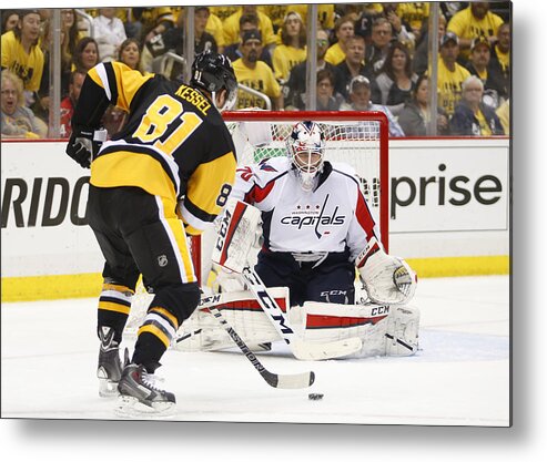 Playoffs Metal Print featuring the photograph Washington Capitals v Pittsburgh Penguins - Game Six by Justin K. Aller