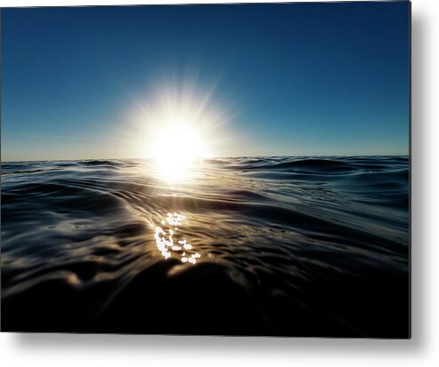 Surf Metal Print featuring the photograph Water and Sky Sunset 2 by Pelo Blanco Photo