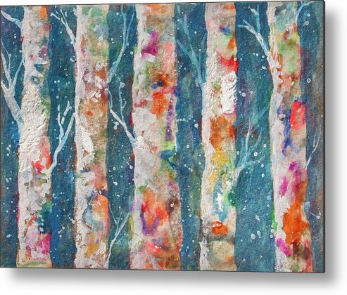 Forest Metal Print featuring the painting Watercolor Forest by Jean Haynes