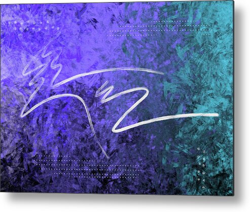 Abstract Art Metal Print featuring the digital art Wavelength by Irene Moriarty