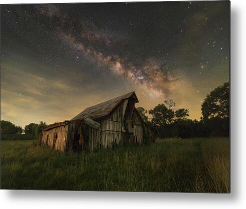 Nightscape Metal Print featuring the photograph White Family Barn by Grant Twiss