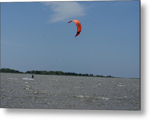  Metal Print featuring the photograph Kiteboarding by Heather E Harman