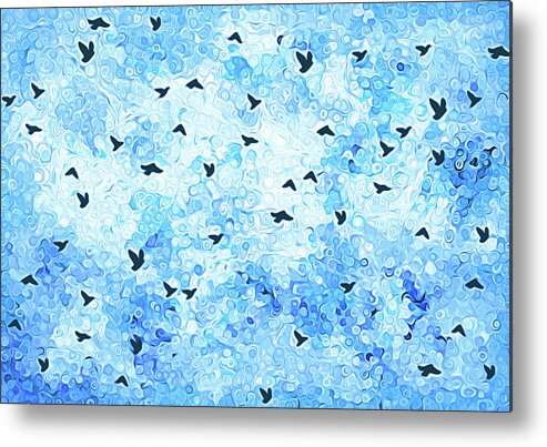 Birds Metal Print featuring the digital art Wings Of Freedom by Leslie Montgomery