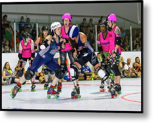 Roller Derby Metal Print featuring the photograph Women Who Fly #10 by Christopher W Weeks