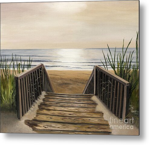 Beach Painting Metal Print featuring the painting The Beach by Toni Thorne