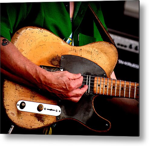 Fender Metal Print featuring the photograph Old Blonde Tele by Jim Mathis