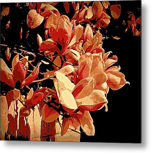 Magnolia Metal Print featuring the photograph Magnolia Moderne by VIVA Anderson