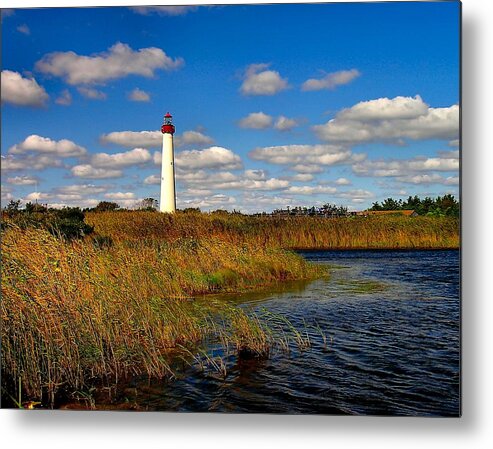 Lighthouse Metal Print featuring the photograph Lighthouse at the Water by Nick Zelinsky Jr