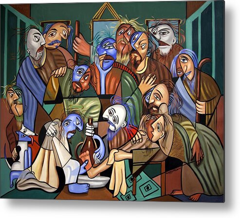 Before The Last Super Metal Print featuring the painting Before The Last Supper by Anthony Falbo