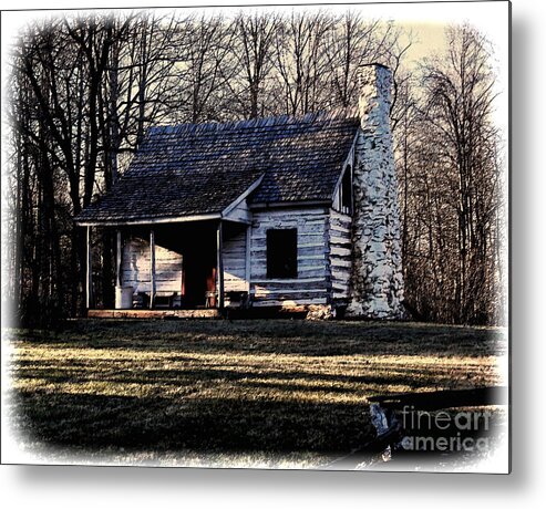 Orange County Metal Print featuring the photograph Little Log Cabin by M Three Photos