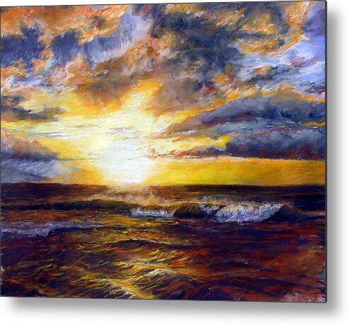 Maui Metal Print featuring the painting Maui Gold by Mary Giacomini